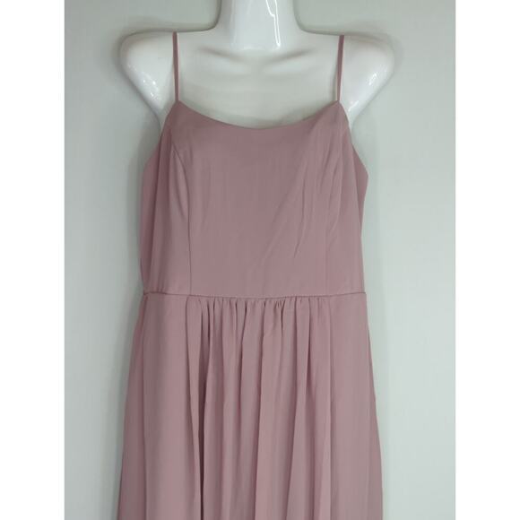 DB Studio Celebrate Womens Smocked Scoop Neck Maxi Dress Quartz Pink Size 12 NWT - Picture 4 of 17